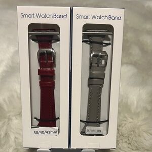 Smart Watch Band Set - Red and Gray size 38/40/41